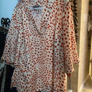 Luxology blouse orange cream